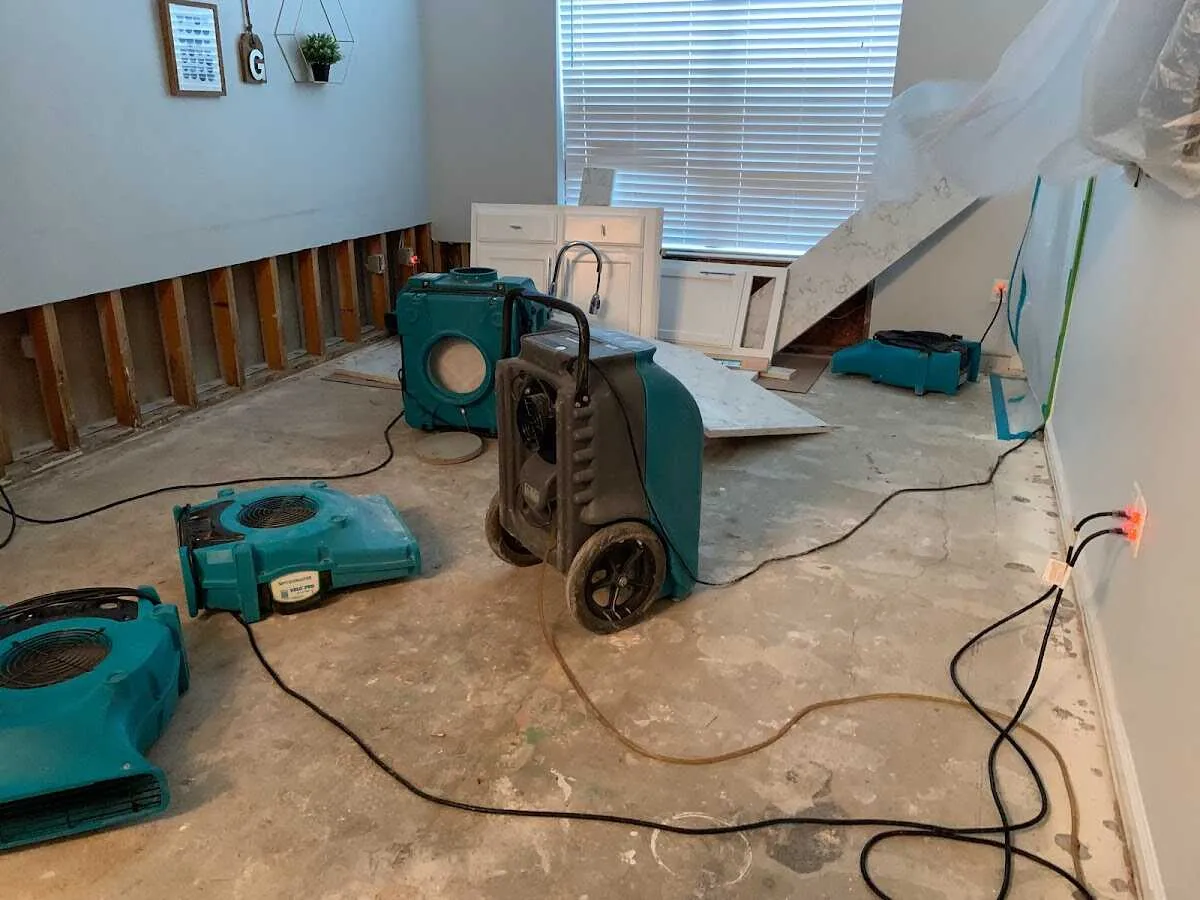 Dehumidifier in flood-cut room for Water Extraction & Removal in Red Wing